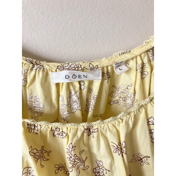 DOEN Julie Mini Dress in Sunshine Bouton De Rose Print L - Picture 8 of 12